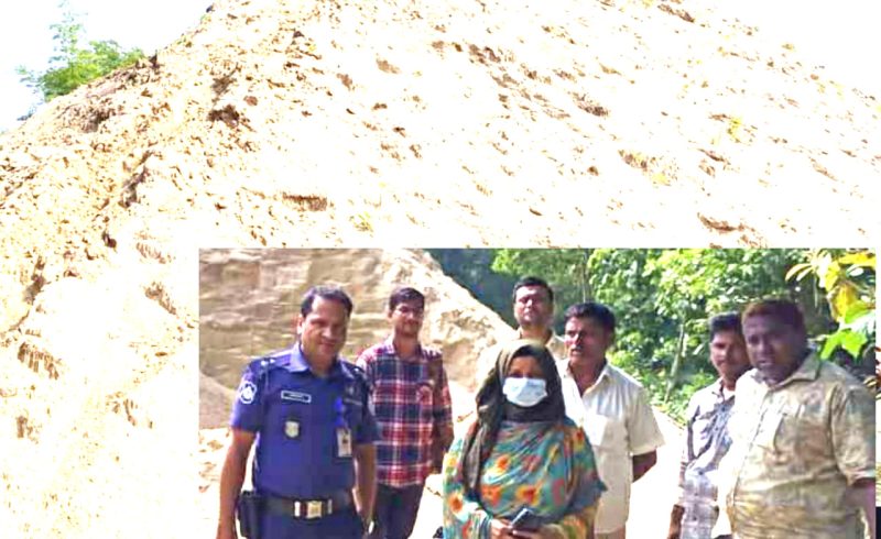 লোহাগাড়ায় অবৈধ বালু উত্তোলনে বিভিন্ন স্পটে এসিল্যান্ডের অভিযান, বালু জব্দ