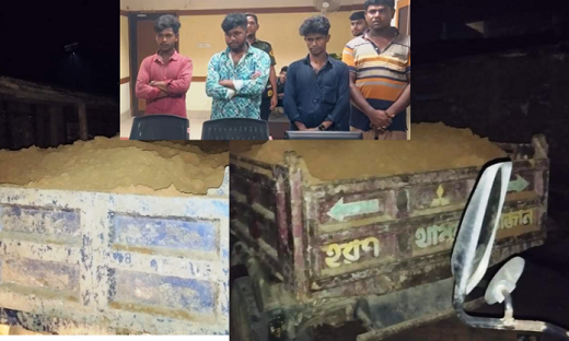 পেকুয়ায় মাটিভর্তি ডাম্পার ট্রাক জব্দ, আটক ৪