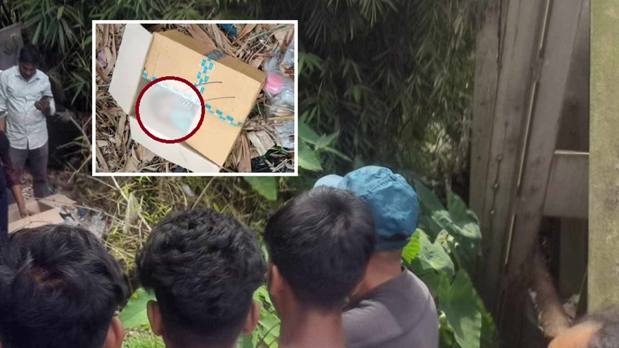 ব্রিজের পাশে পড়ে থাকা কার্টুনে মিললো নবজাতকের মরদেহ
