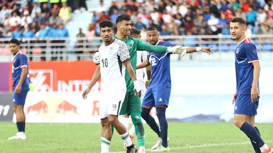 কাঠমান্ডুতে নেপালের সঙ্গে গোলশূন্য ড্র করলো বাংলাদেশ