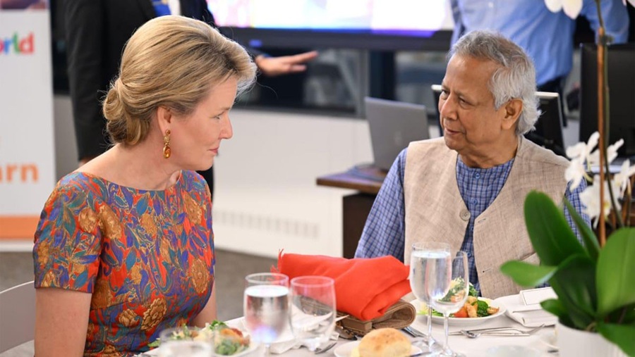 বেলজিয়ামের রানি এবং সাবেক ব্রিটিশ প্রধানমন্ত্রীর সঙ্গে প্রধান উপদেষ্টার সাক্ষাৎ