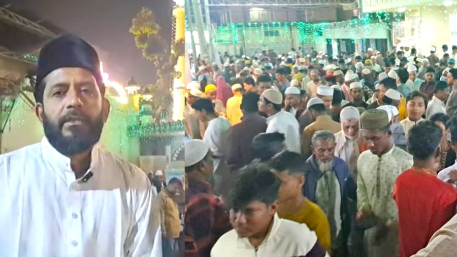 পবিত্র লাইলাতুল বরাতে ইবাদত ও জিকিরে মুখর হজরত শাহ সুফি আমানত খান (রহ.) দরগাহ শরিফ